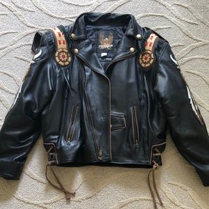 Volcano XXL leather motorcycle jacket custom